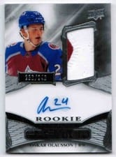 2022-23 Upper Deck Premier Acetate Rookie Autograph Patch Oskar Olausson #AR-OO card