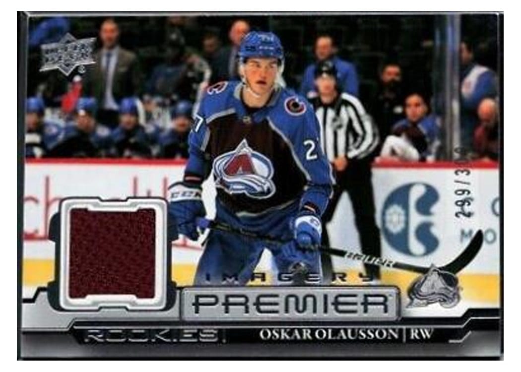 2022-23 Upper Deck Premier Premier Dynamic Imagery Rookies Jersey Oskar Olausson #PDJR-OO card