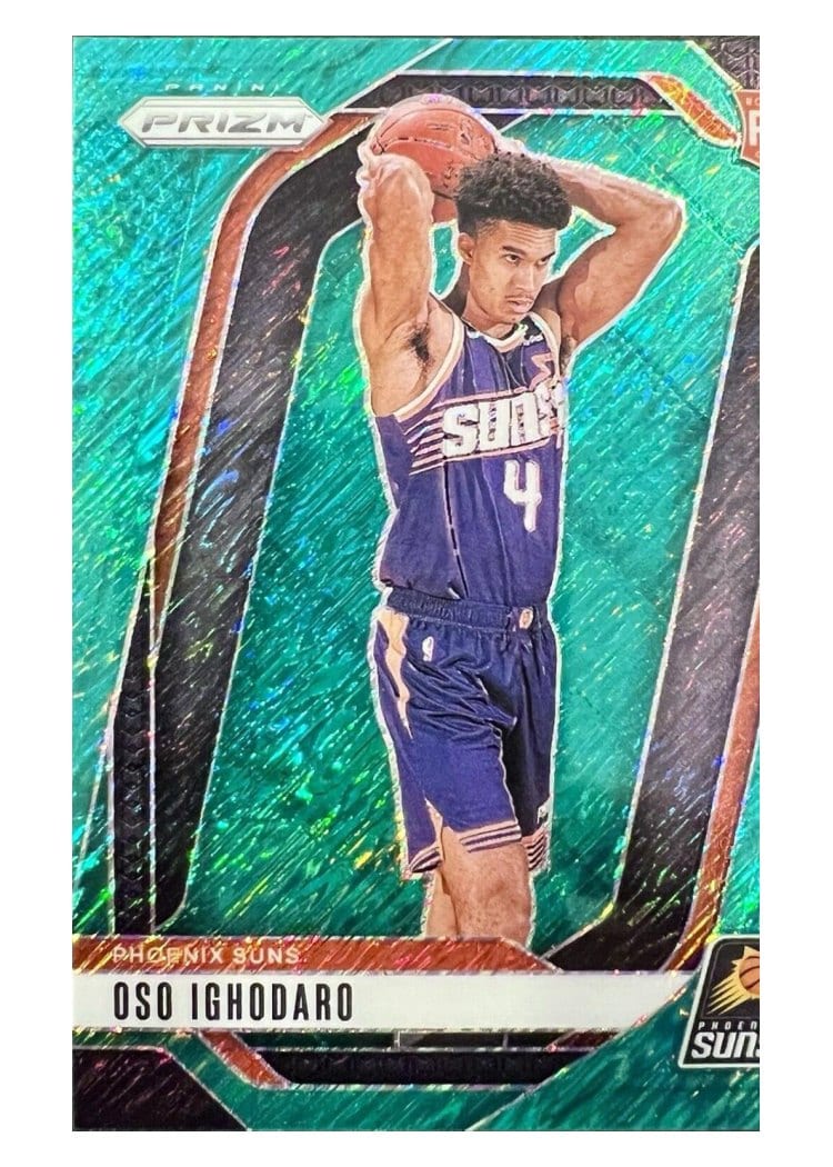 2024-25 Panini Prizm Base Set Oso Ighodaro Green Shimmer FOTL #245