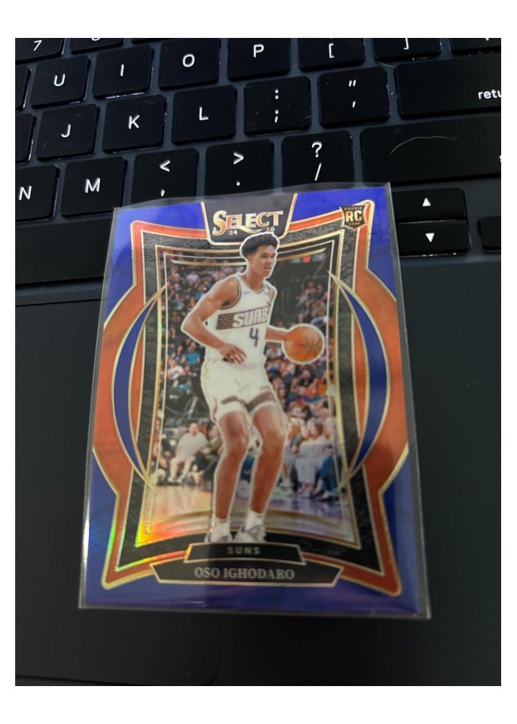 2024-25 Panini Select Base Set Oso Ighodaro Blue Prizm #75 card