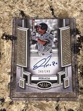 2024 Topps Tier One Break Out Autographs Oswald Peraza #BOA-OP card