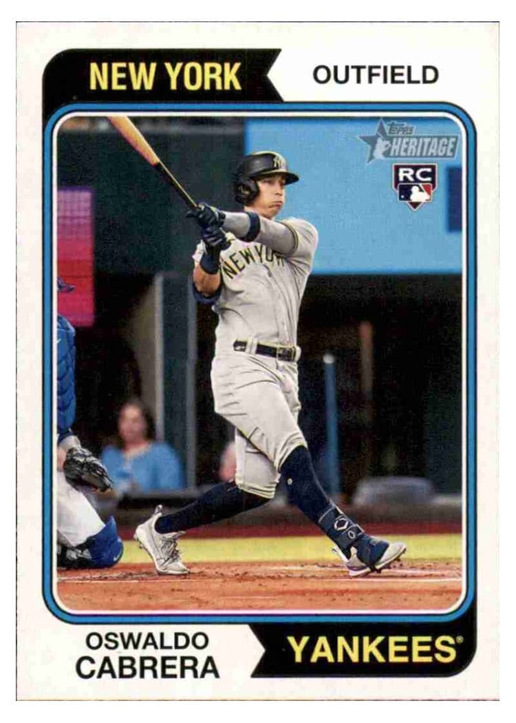 2023 Topps Heritage Base Set Oswaldo Cabrera #135 card