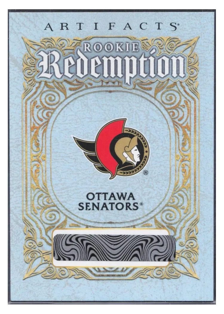 2025-26 Upper Deck Artifacts Base Rookie Redemption Ottawa Senators #RED-220 card