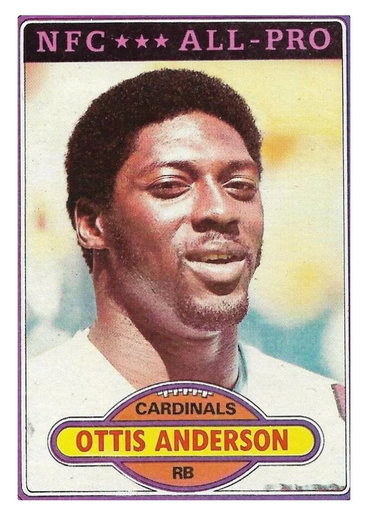 1980 Topps Ottis Anderson #170 card