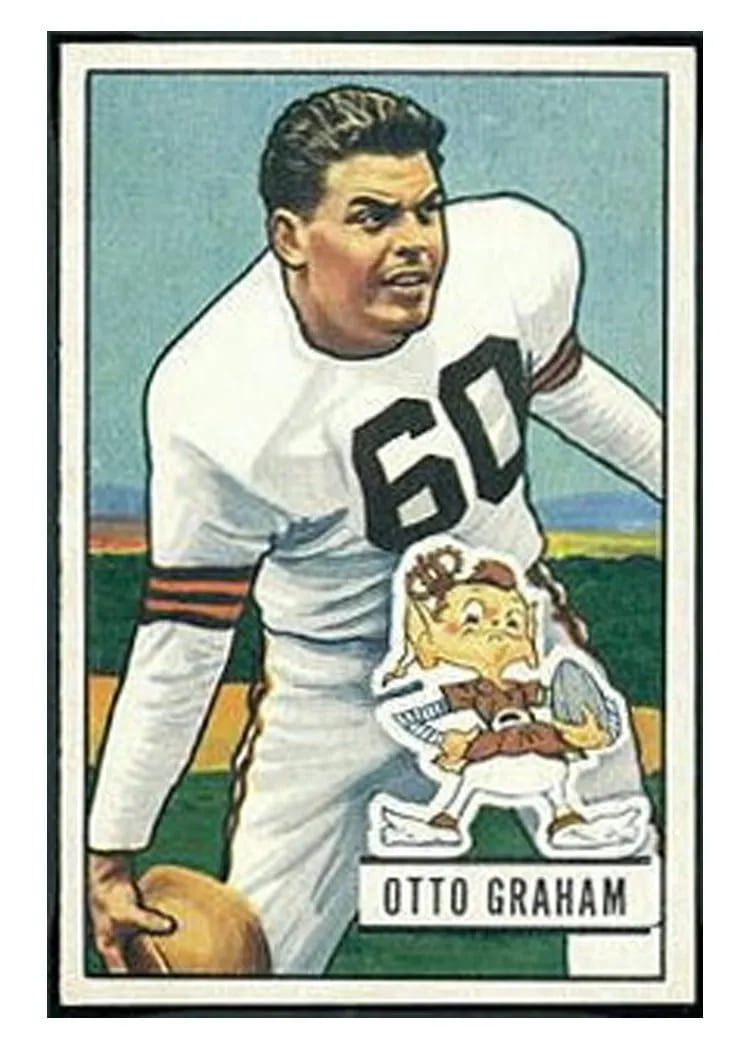 1951 Bowman Otto Graham #2 card