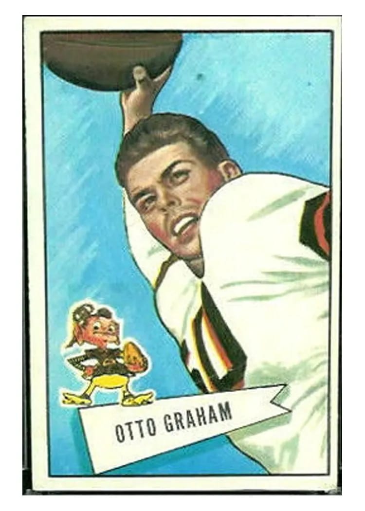 1952 Bowman Large Otto Graham #2 card