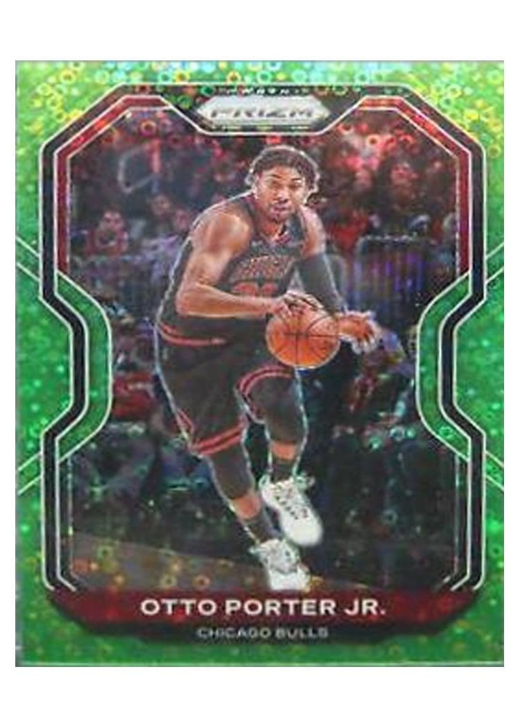 2020-21 Panini Prizm Base Set Otto Porter Jr. Fast Break Neon Green Prizm #156 card