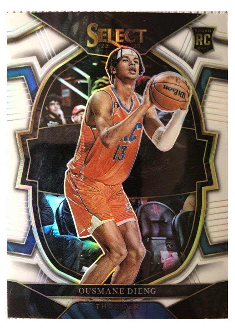 2022-23 Panini Select Base Set Ousmane Dieng White Prizm #76 card