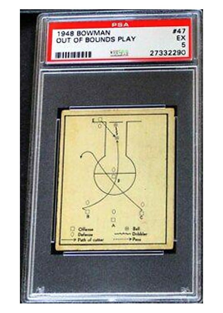 1948 Bowman Out of Bounds Play #47 card