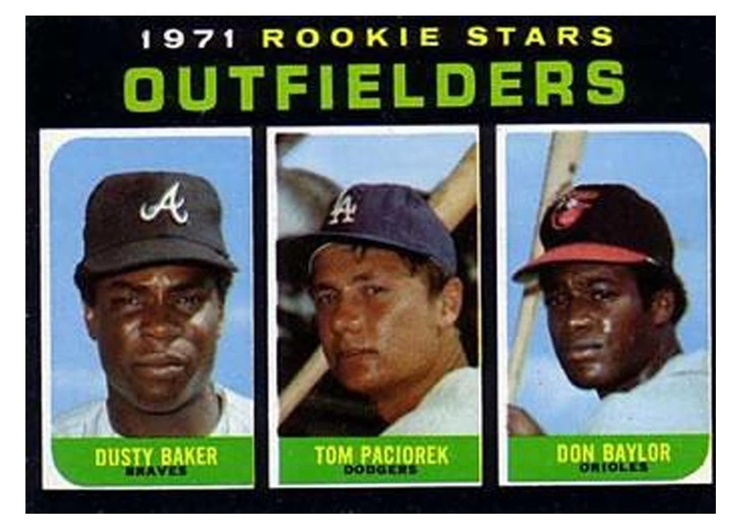1971 Topps Outfielders 1971 Rookie Stars #709 card