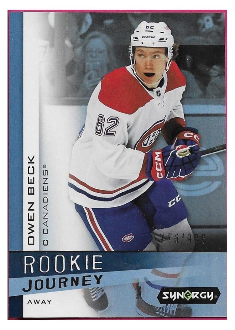2023-24 Upper Deck Synergy Rookie Journey Away Owen Beck #RJ-10 card