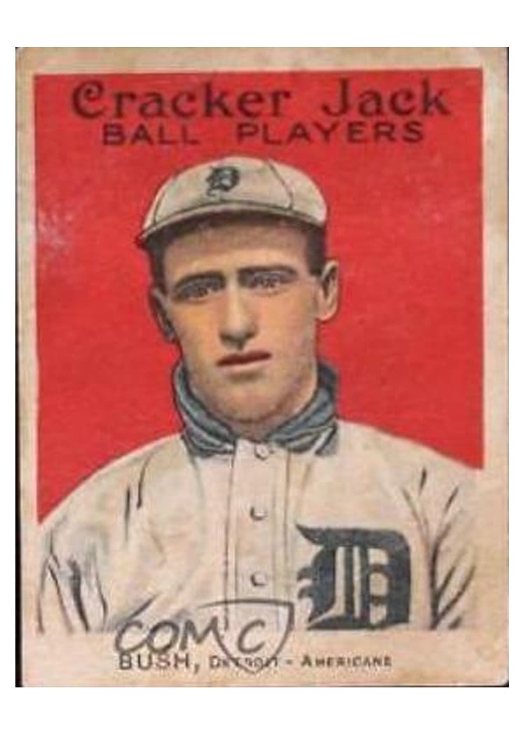 1915 Cracker Jack Owen Bush #122 card