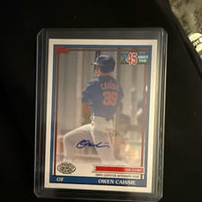 2021 Topps Pro Debut Autographs Owen Caissie #PD-181 card