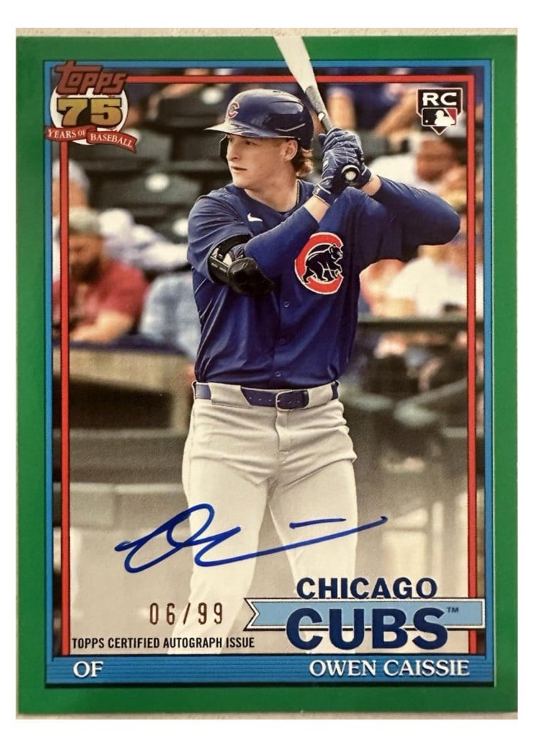 2026 Topps 1991 Topps Autographs Owen Caissie #91A-OCA card