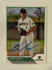 2023 Topps Pro Debut Autographs Owen Murphy #PD-135 card