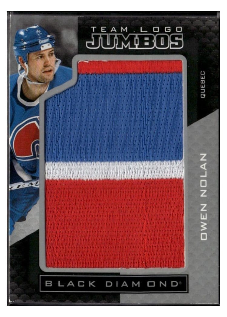 2021-22 Upper Deck Black Diamond Team Logo Jumbo Puzzle Patches Owen Nolan #TLQN-ON card