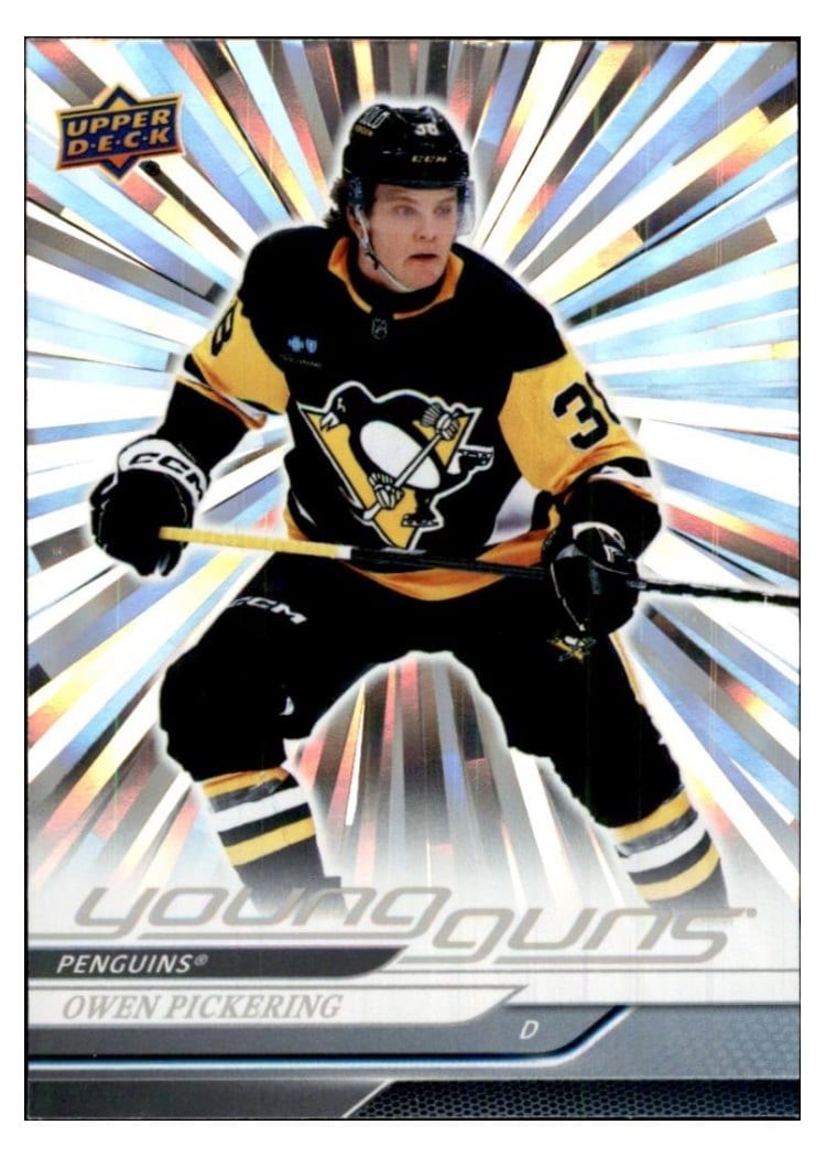 2024-25 Upper Deck Base Set Owen Pickering Outburst Silver #703 card