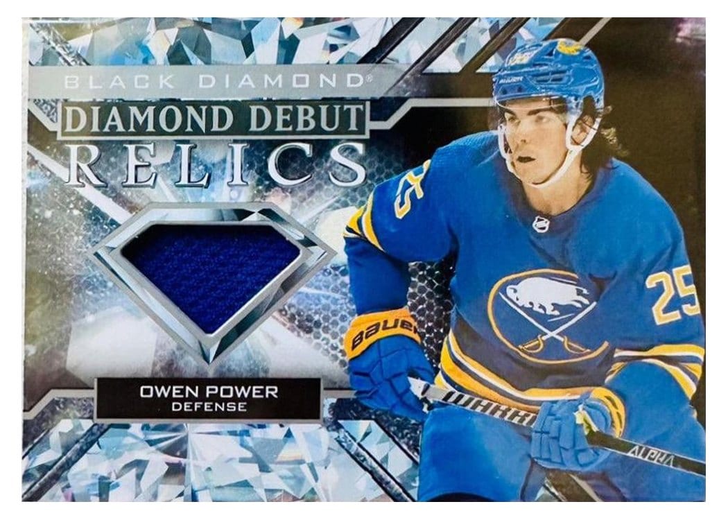2022-23 Upper Deck Black Diamond Diamond Debut Relics Owen Power #DD-OP card