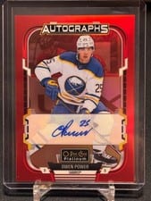 Owen Power 2025-26 O-Pee-Chee Platinum Red Rainbow Autos card