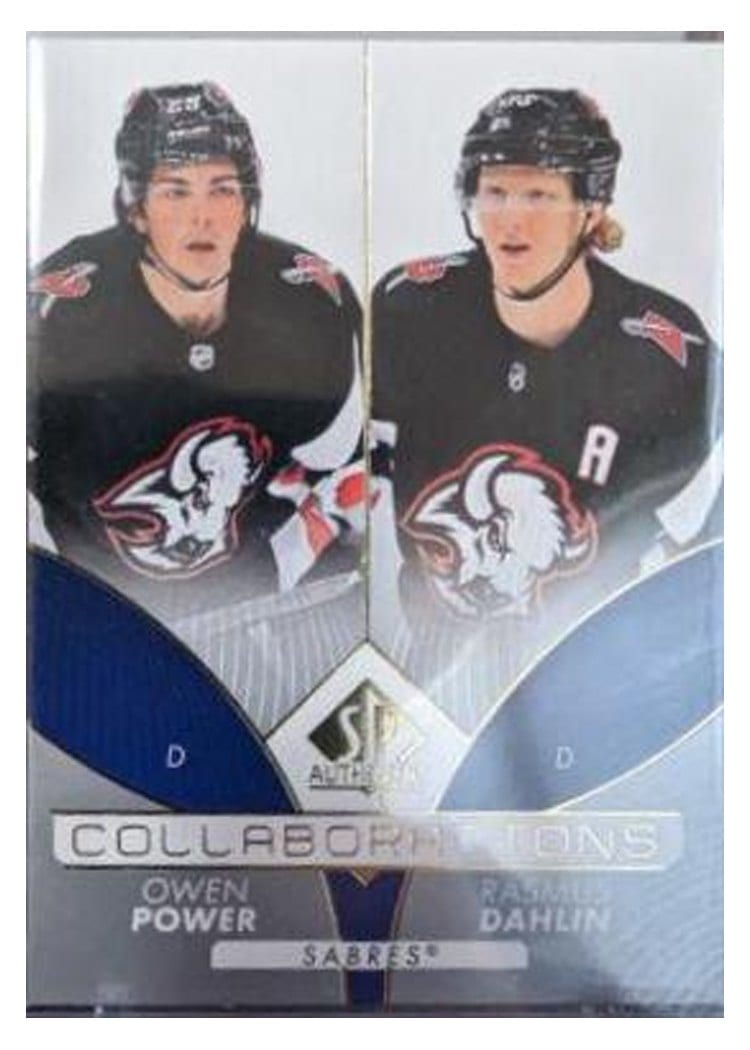2022-23 SP Authentic Collaborations Owen Power/Rasmus Dahlin #C-11 card