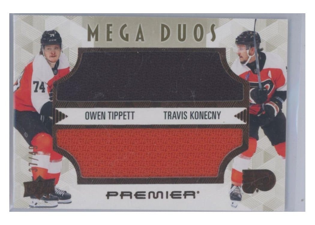 2024-25 Upper Deck Premier Premier Mega Jersey Duos Owen Tippett/Travis Konecny #PM2-TK card