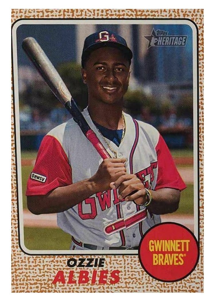 2017 Topps Heritage Minor League Base Set Ozzie Albies #103 card