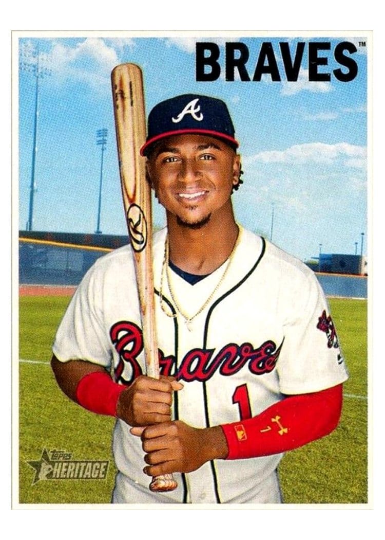 2019 Topps Heritage Base Set Ozzie Albies #436 card