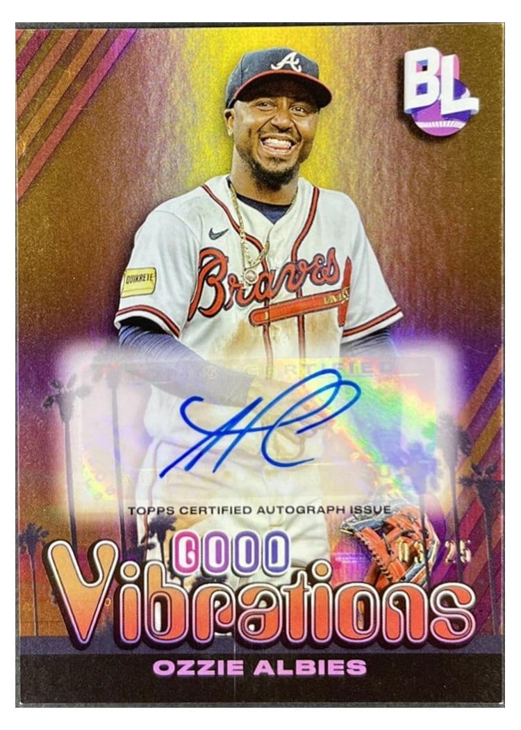 2024 Topps Big League Good Vibrations Autographs Ozzie Albies #GVA-OA card