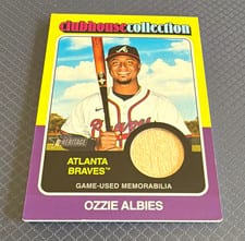 2024 Topps Heritage Clubhouse Collection Relic Ozzie Albies #CCR-OA card