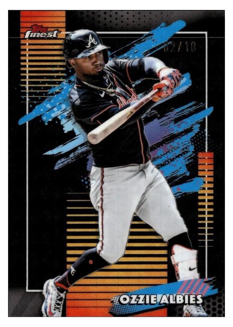 2026 Topps Finest Ozzie Albies Black Geometric Refractor #128 card