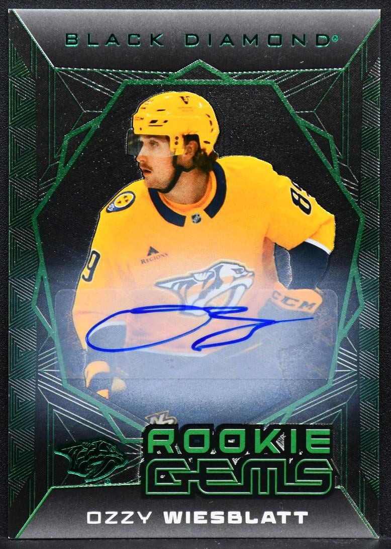 2025-26 Upper Deck Black Diamond Rookie Gems Signatures Ozzy Wiesblatt #RGS-OW card