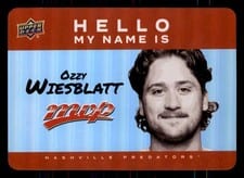 2025-26 Upper Deck MVP Hello My Name Is Stickers Ozzy Wiesblatt #HNI-1 card