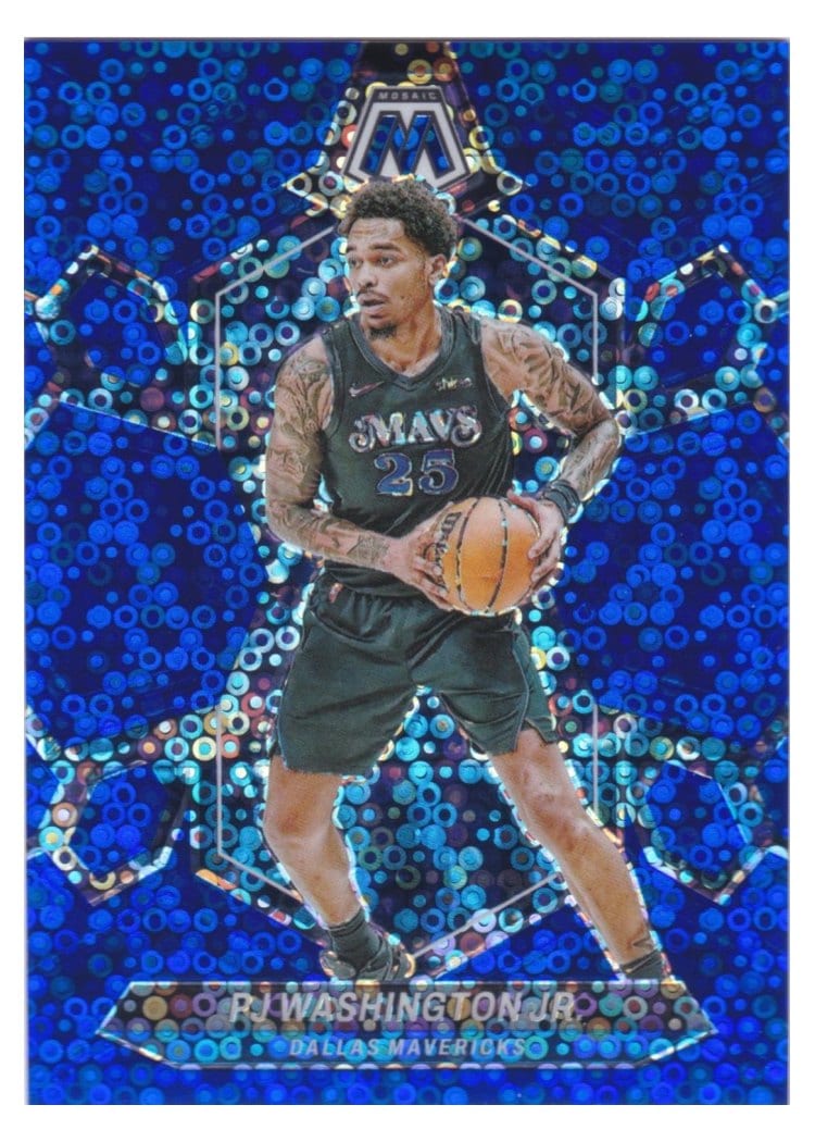 2023-24 Panini Mosaic Base Set P.J. Washington Jr. Blue Fast Break #80 card