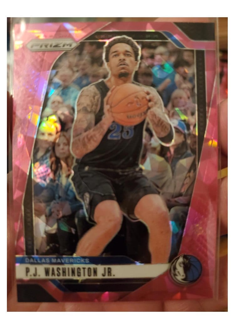 2024-25 Panini Prizm Base Set P.J. Washington Jr. Pink Ice #174 card