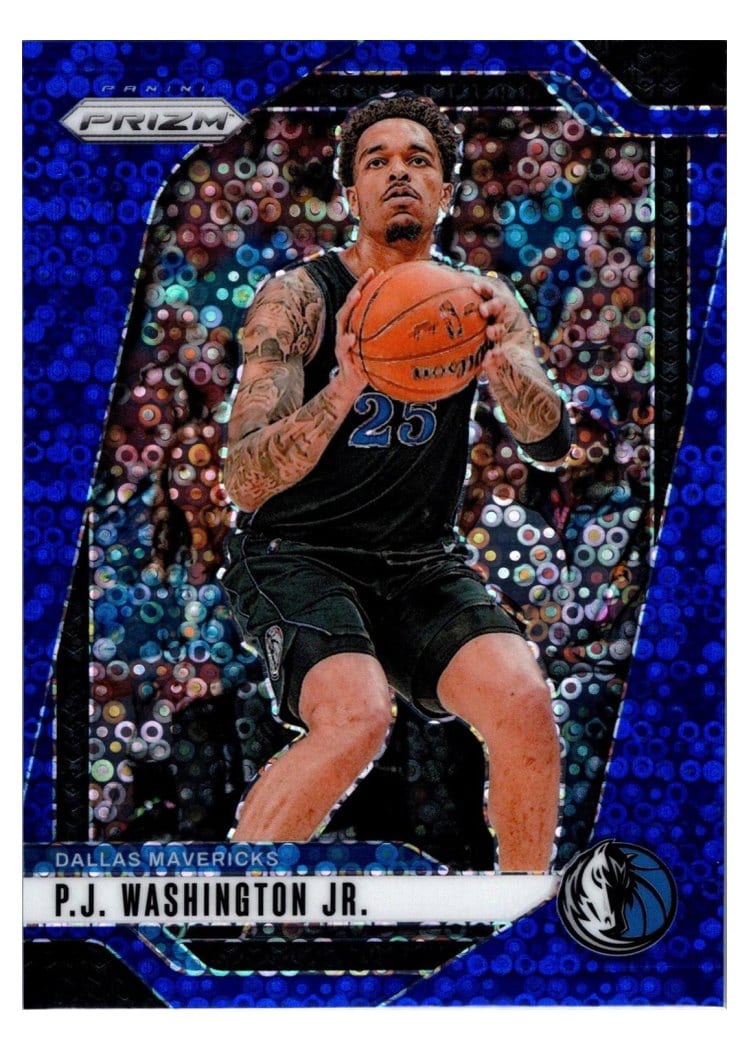2024-25 Panini Prizm Base Set P.J. Washington Jr. Fast Break Blue #174 card
