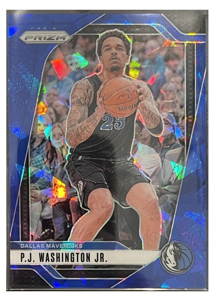 2024-25 Panini Prizm Base Set P.J. Washington Jr. Blue Ice #174 card