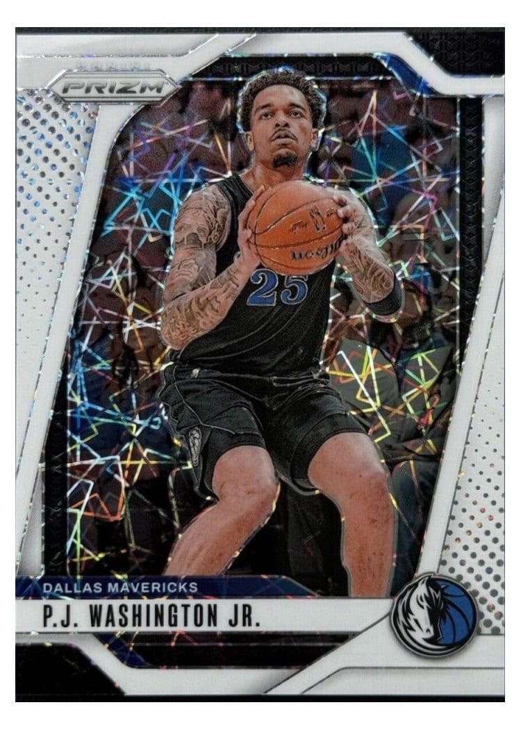 2024-25 Panini Prizm Base Set P.J. Washington Jr. White Lazer #174 card