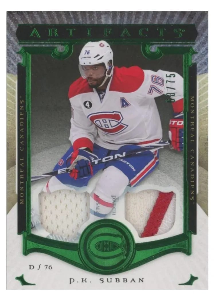 2015 Upper Deck Artifacts P.K. Subban #9 card