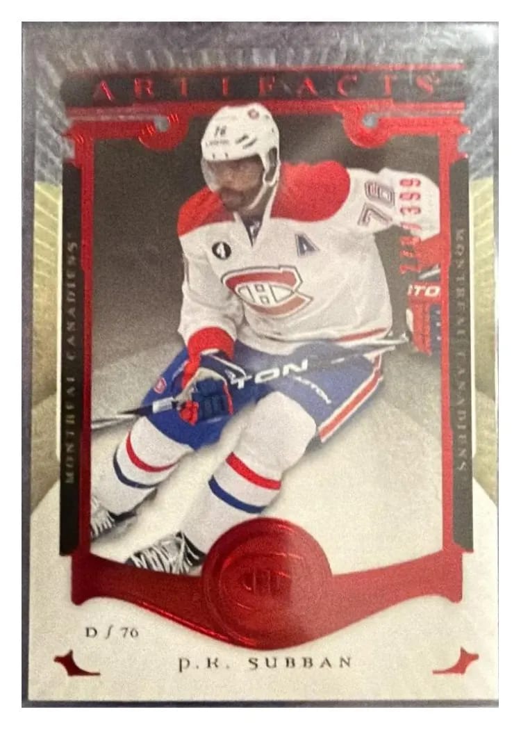 2015 Upper Deck Artifacts P.K. Subban #9 card