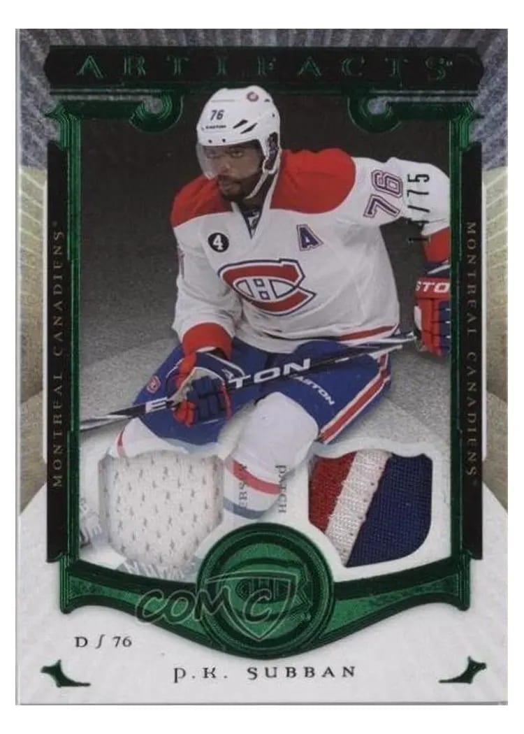 2015 Upper Deck Artifacts P.K. Subban #9 card