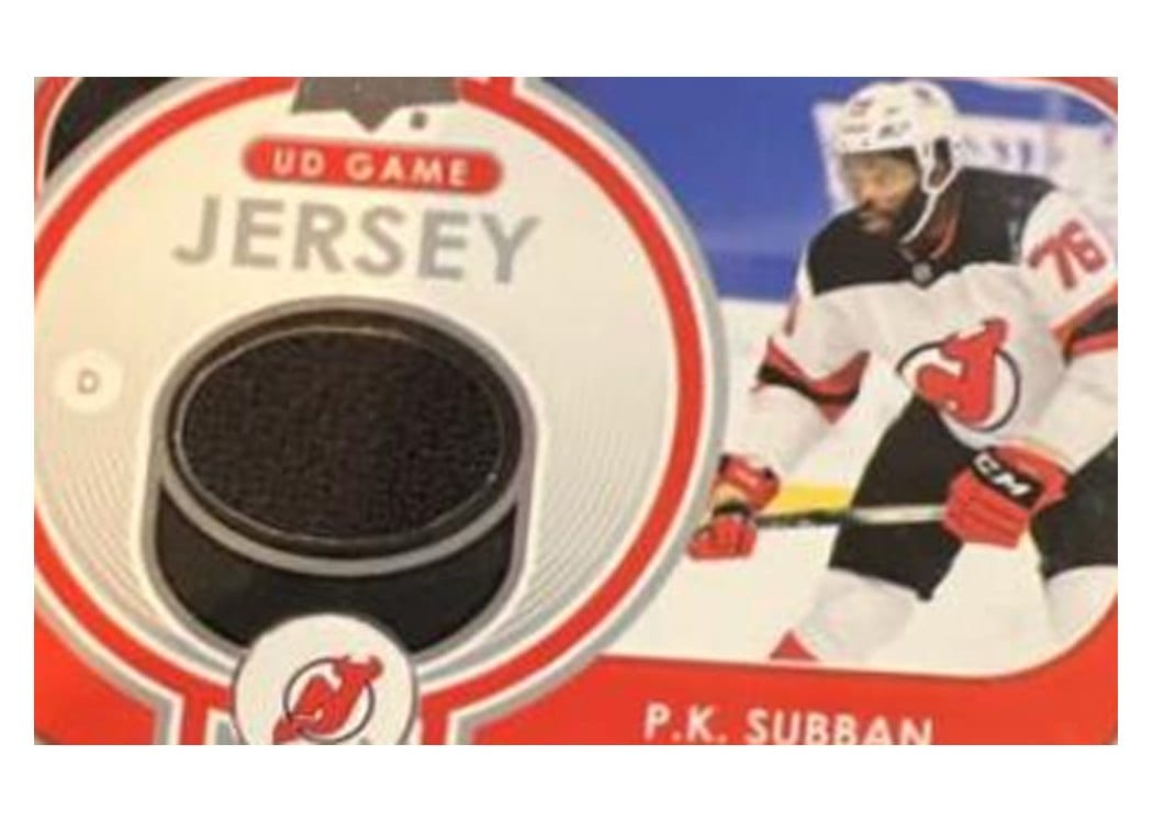2021-22 Upper Deck UD Game Jersey P.K. Subban #GJ-PS card
