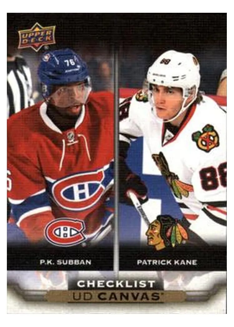 2015 Upper Deck Canvas P.K. Subban / Patrick Kane #C210 card