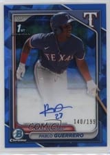 2024 Bowman Chrome Sapphire Edition Chrome Sapphire Prospect Autographs Pablo Guerrero #CSPA-PG card