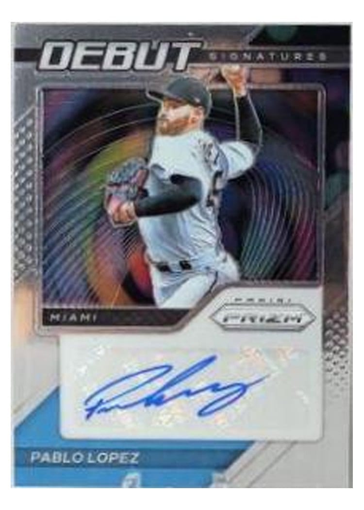 2021 Panini Prizm Debut Signatures Pablo Lopez #DS-PL card