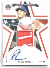 2025 Panini Stars & Stripes Signature Materials Pablo Torres #SSM-PT card