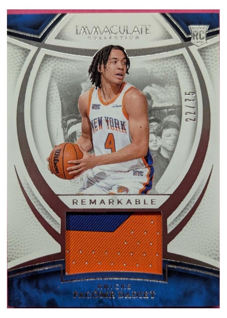 2024-25 Panini Immaculate Collection Remarkable Rookie Jerseys Set Pacome Dadiet #24 card