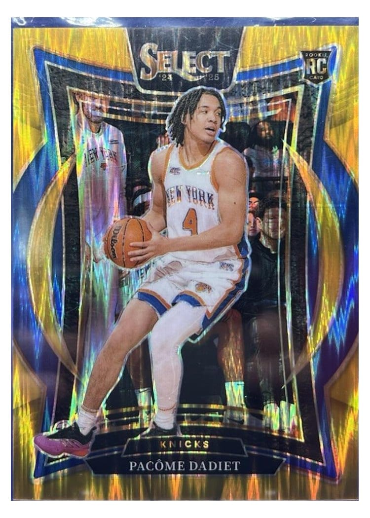 2024-25 Panini Select Base Set Pacome Dadiet Gold Flash Prizm #99 card