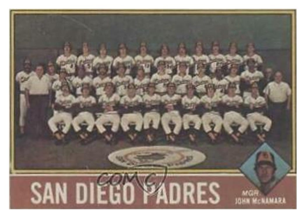 1976 Topps Padres Team #331 card