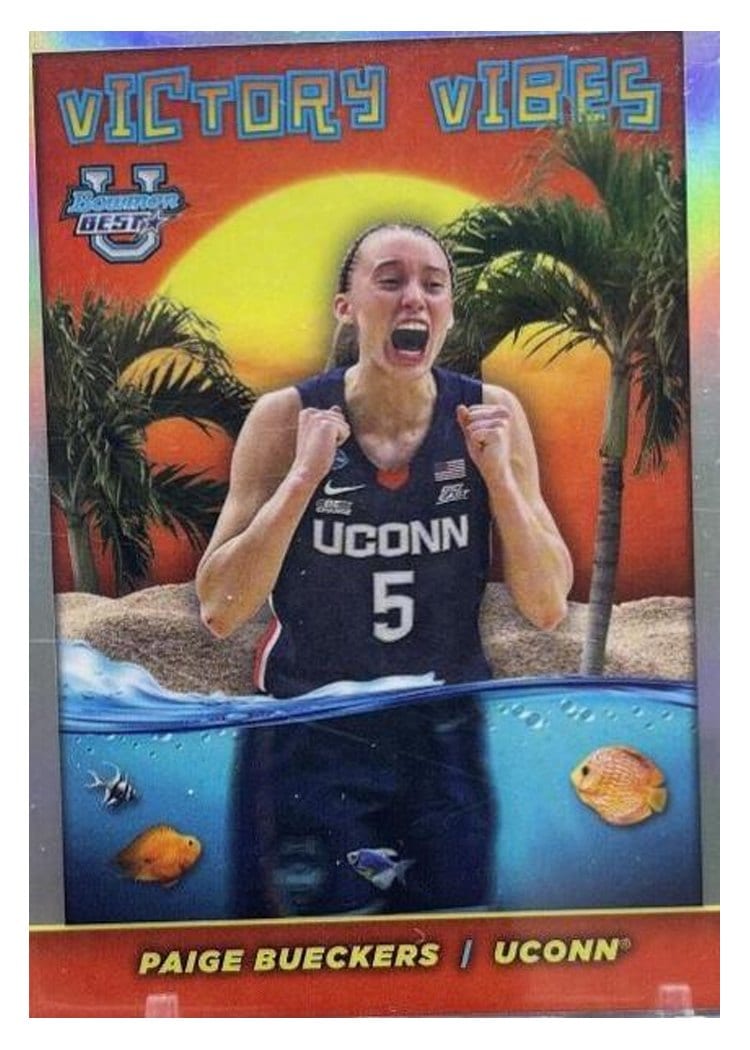 2023-24 Bowman University Best Victory Vibes Paige Bueckers #VV-12 card