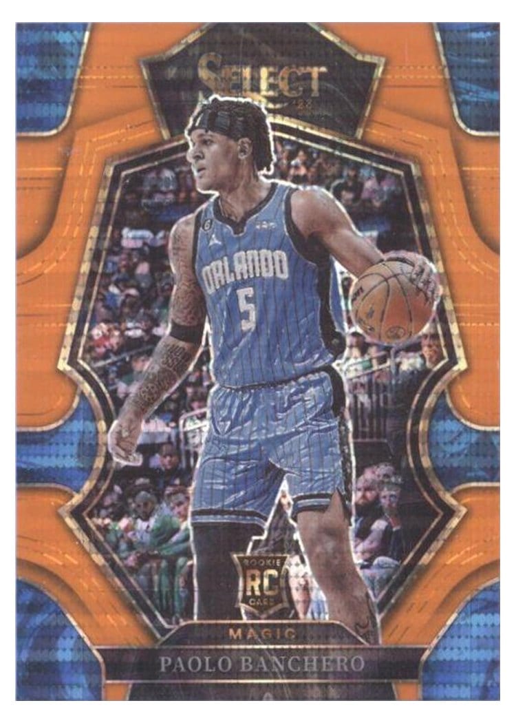 2022 Panini Select Paolo Banchero Neon Orange Pulsar Prizm #169 card